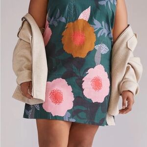 Anthropologie Floral Sleeveless Dress